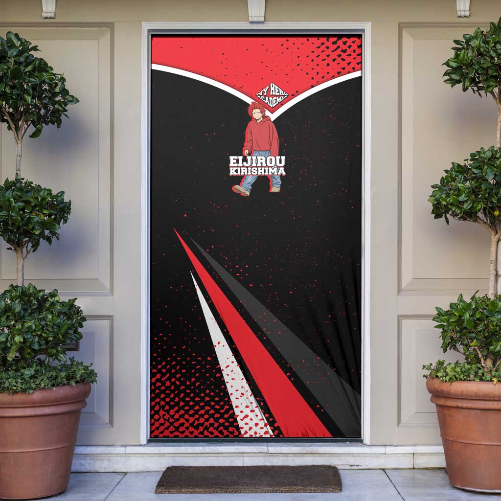 Eijirou Kirishima My Hero Academia Door Cover Bold Comic-Inspired Anime Style