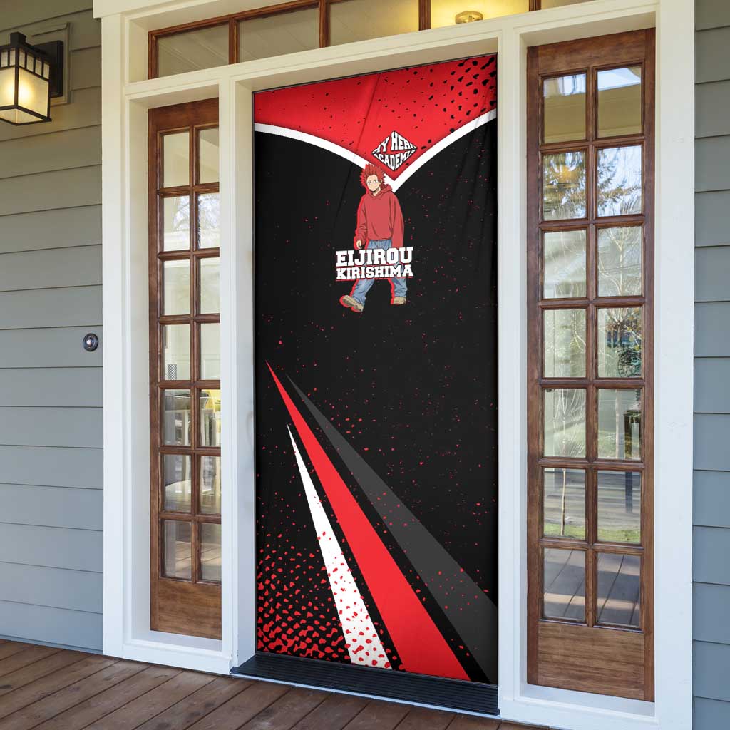 Eijirou Kirishima My Hero Academia Door Cover Bold Comic-Inspired Anime Style