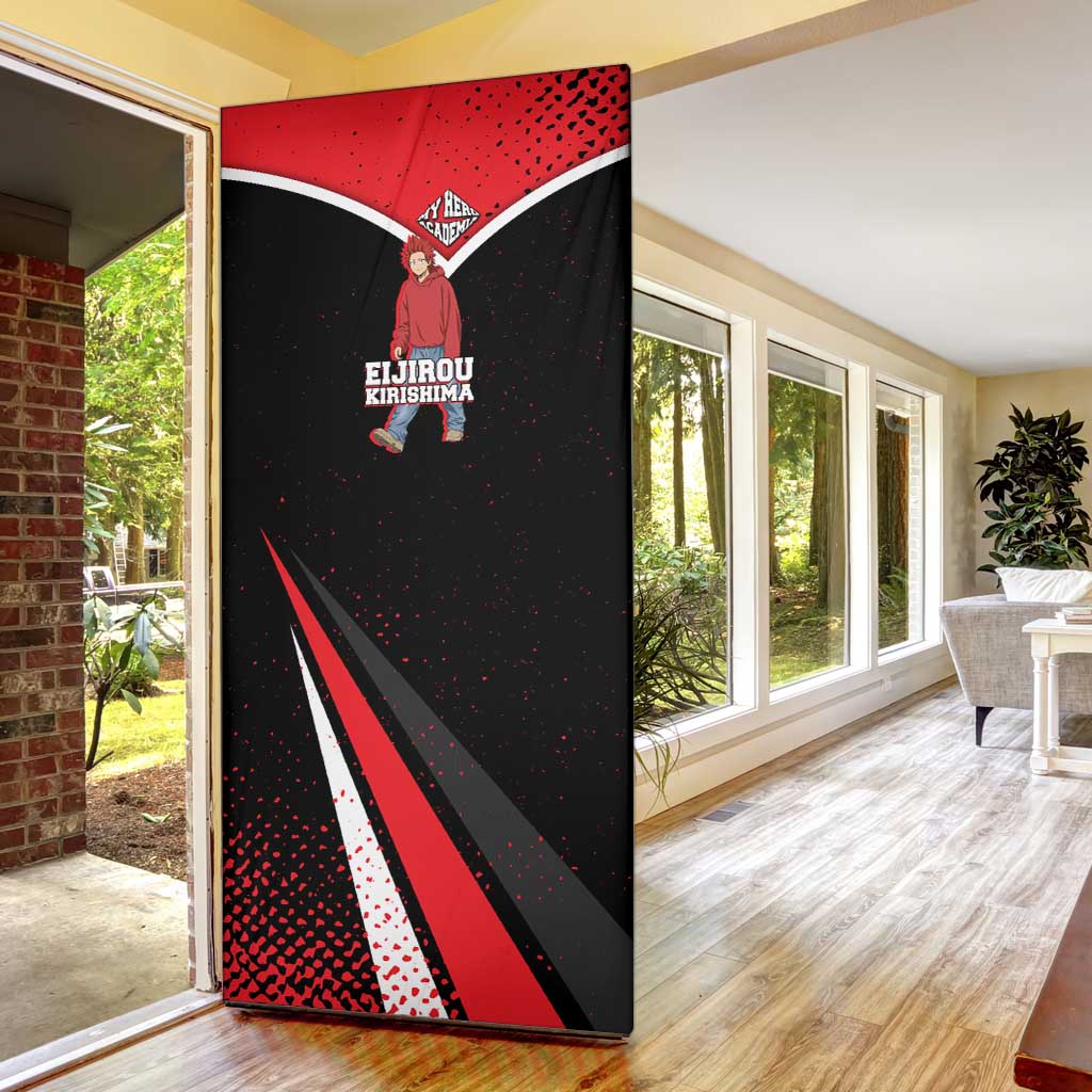 Eijirou Kirishima My Hero Academia Door Cover Bold Comic-Inspired Anime Style