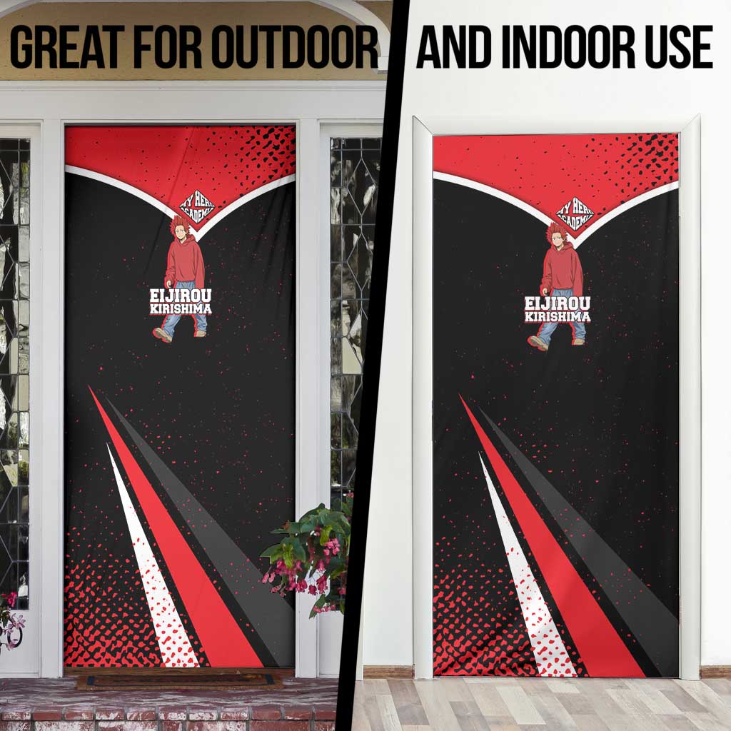 Eijirou Kirishima My Hero Academia Door Cover Bold Comic-Inspired Anime Style