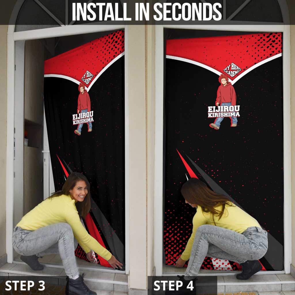 Eijirou Kirishima My Hero Academia Door Cover Bold Comic-Inspired Anime Style