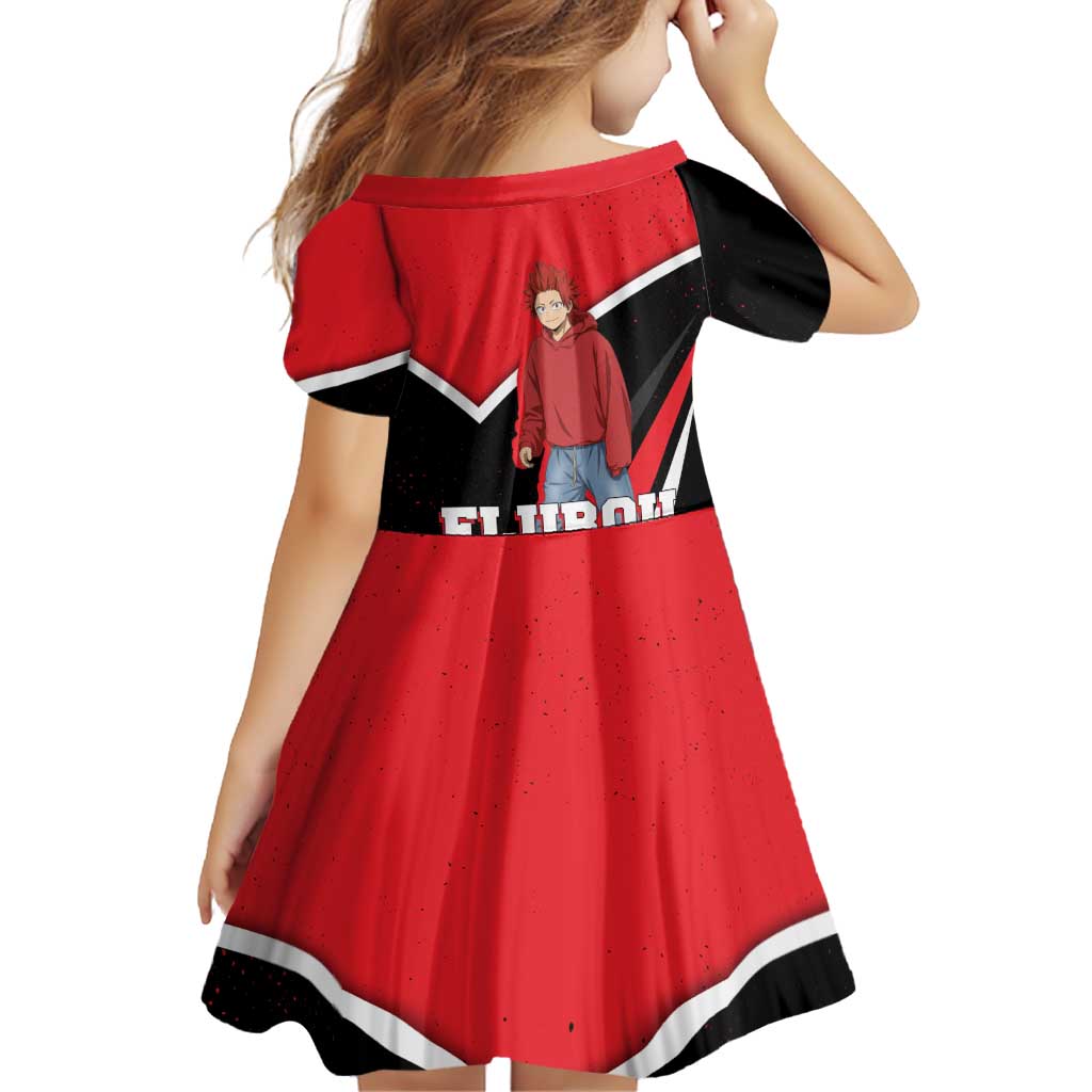 Eijirou Kirishima My Hero Academia Family Matching Short Sleeve Bodycon Dress and Hawaiian Shirt Bold Comic-Inspired Anime Style