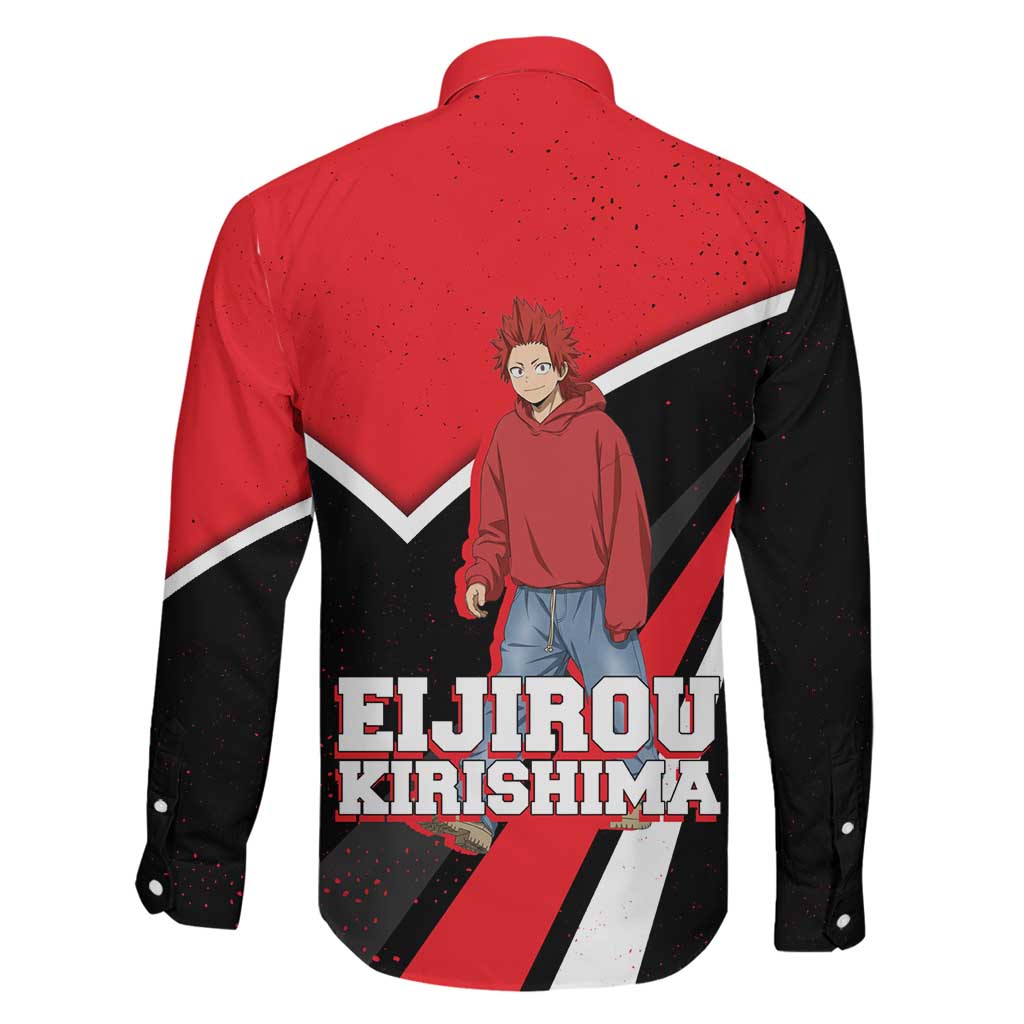 Eijirou Kirishima My Hero Academia Family Matching Tank Maxi Dress and Hawaiian Shirt Bold Comic-Inspired Anime Style