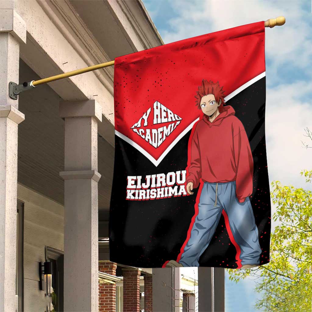 Eijirou Kirishima My Hero Academia Garden Flag Bold Comic-Inspired Anime Style