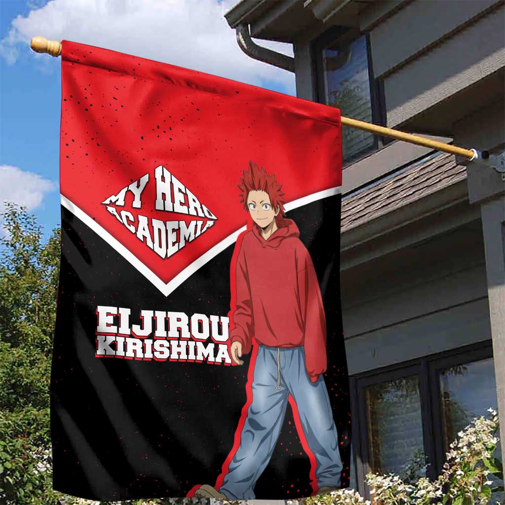 Eijirou Kirishima My Hero Academia Garden Flag Bold Comic-Inspired Anime Style