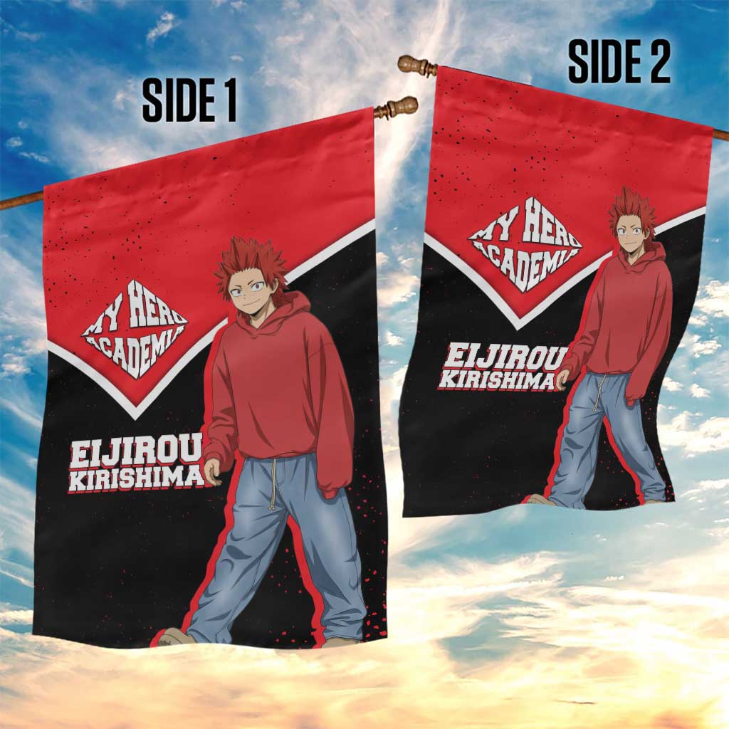 Eijirou Kirishima My Hero Academia Garden Flag Bold Comic-Inspired Anime Style