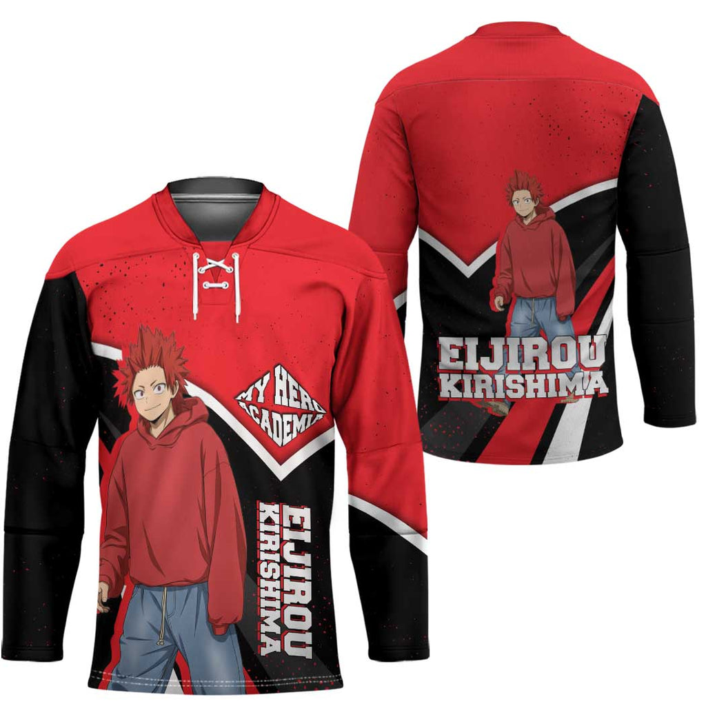 Eijirou Kirishima My Hero Academia Hockey Jersey Bold Comic-Inspired Anime Style