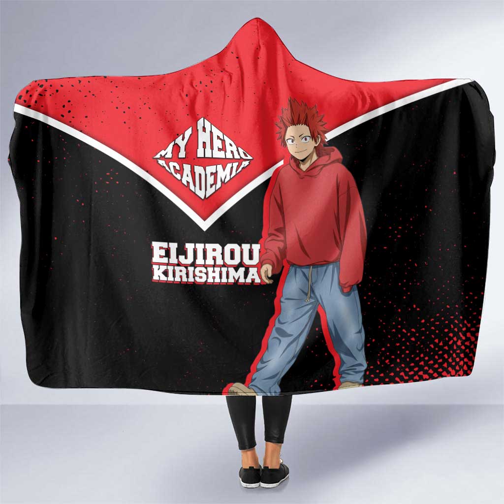 Eijirou Kirishima My Hero Academia Hooded Blanket Bold Comic-Inspired Anime Style