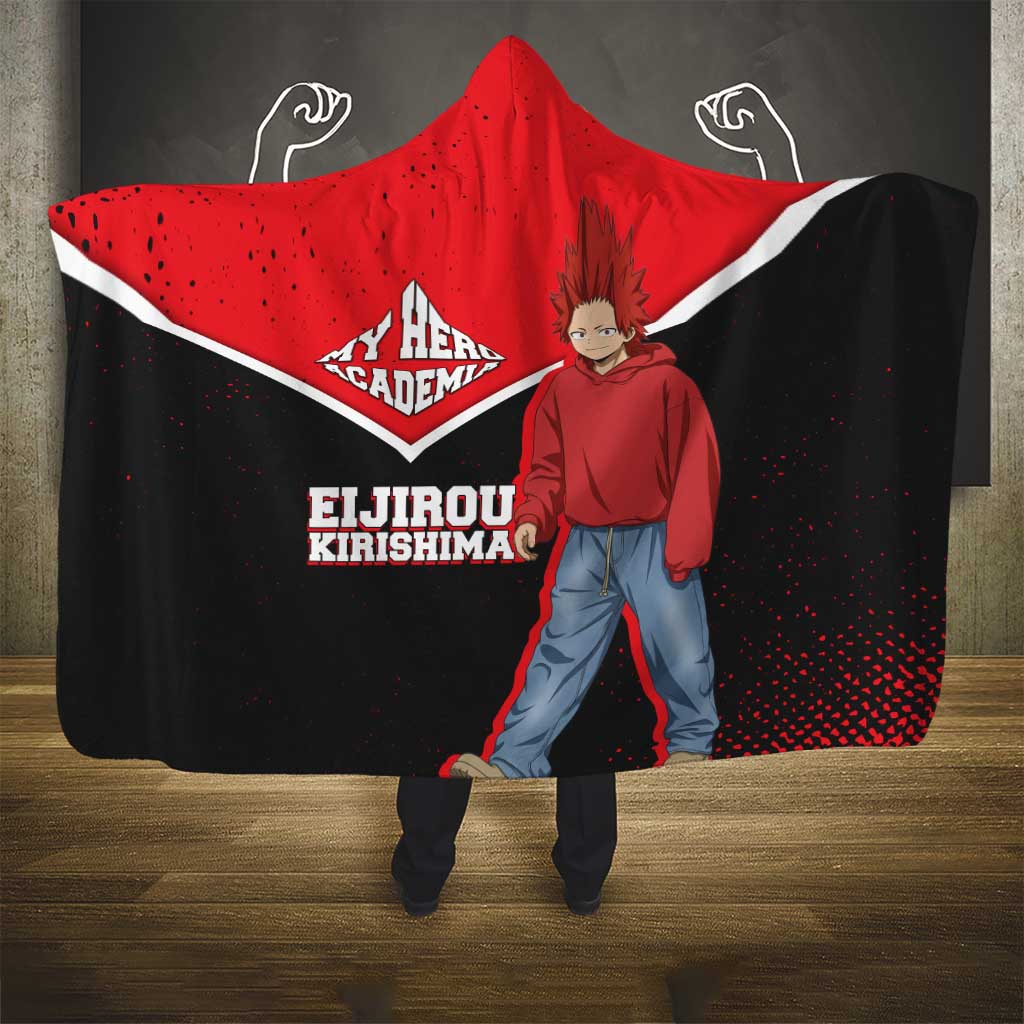 Eijirou Kirishima My Hero Academia Hooded Blanket Bold Comic-Inspired Anime Style