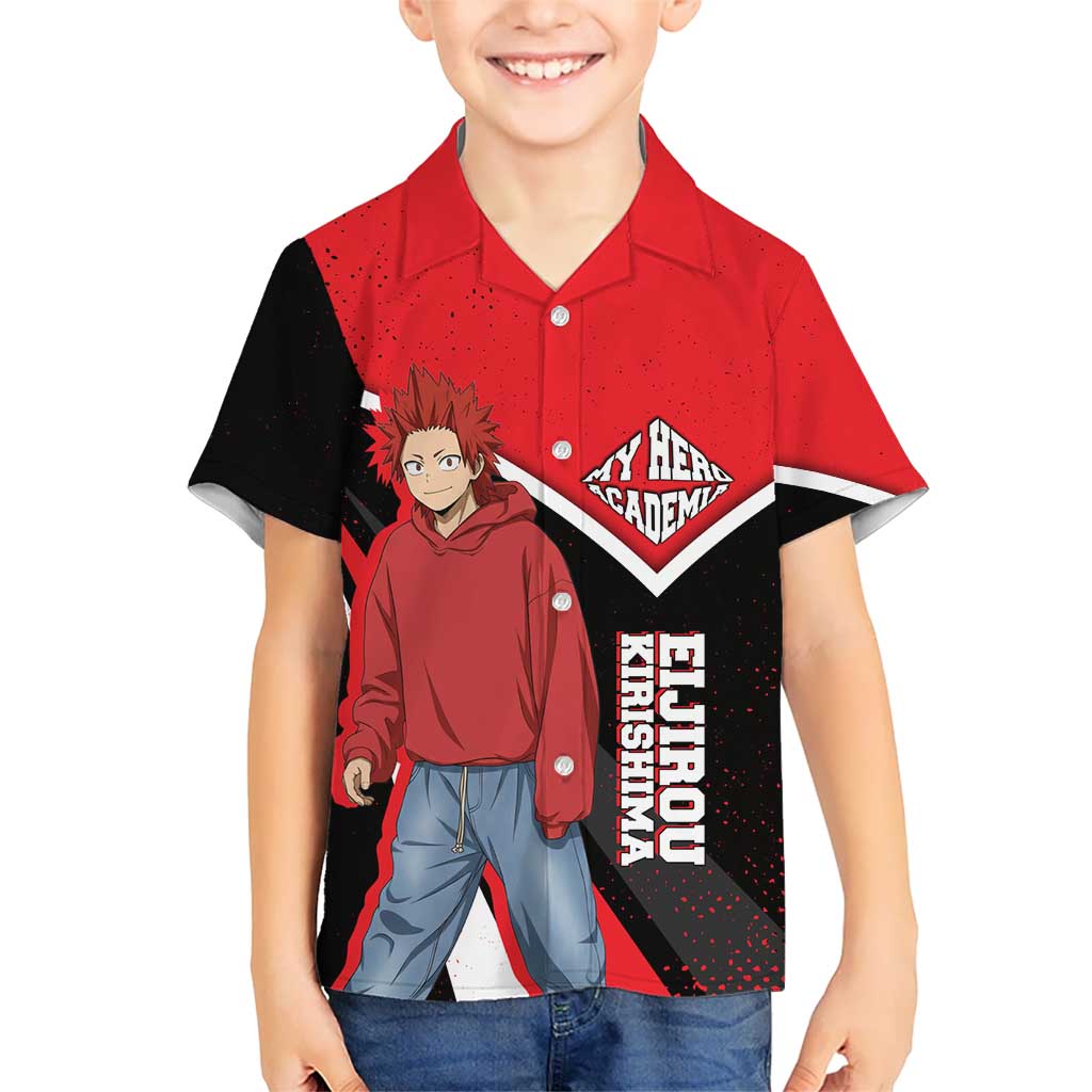 Eijirou Kirishima My Hero Academia Kid Hawaiian Shirt Bold Comic-Inspired Anime Style