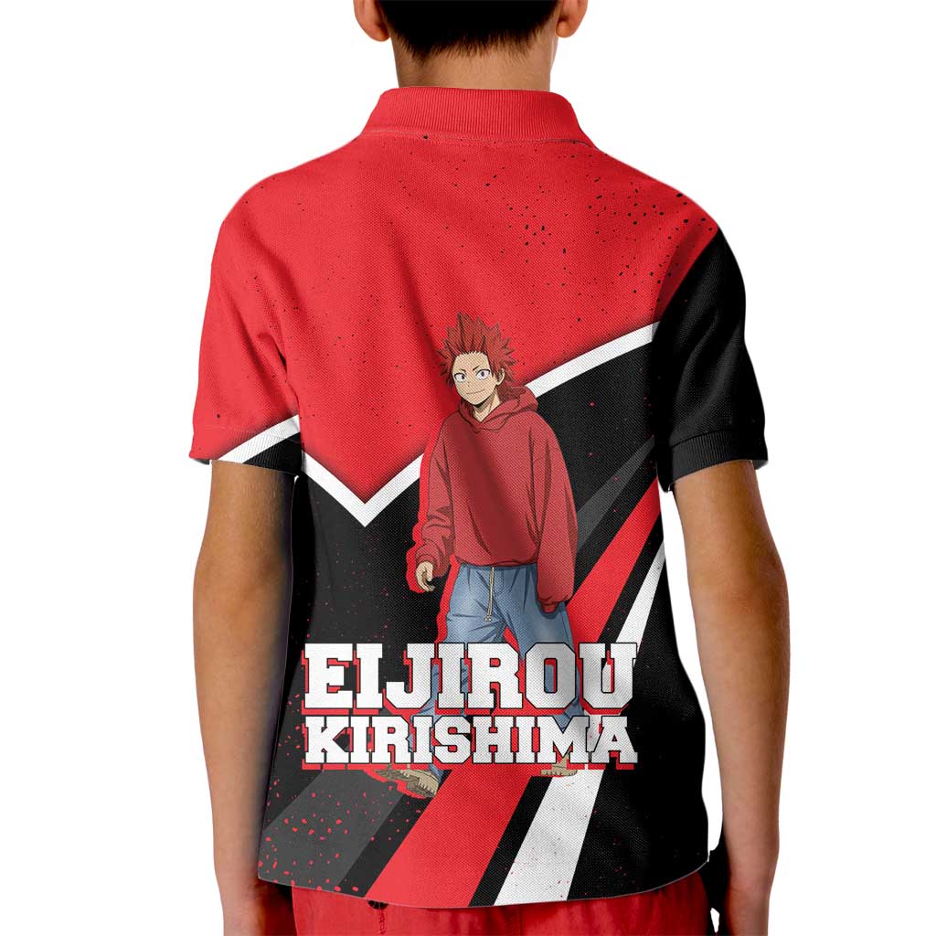 Eijirou Kirishima My Hero Academia Kid Polo Shirt Bold Comic-Inspired Anime Style
