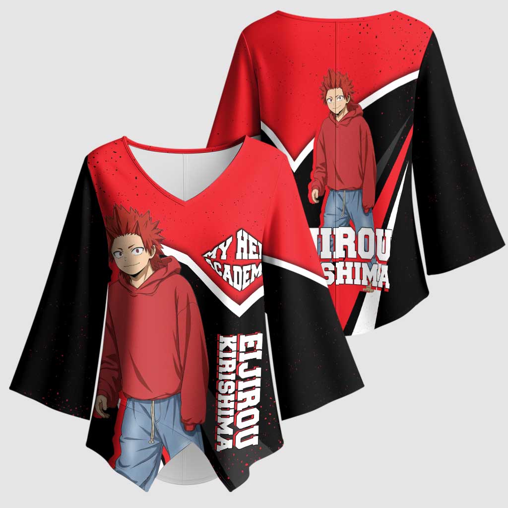 Eijirou Kirishima My Hero Academia Kimono Sleeve Blouse Bold Comic-Inspired Anime Style