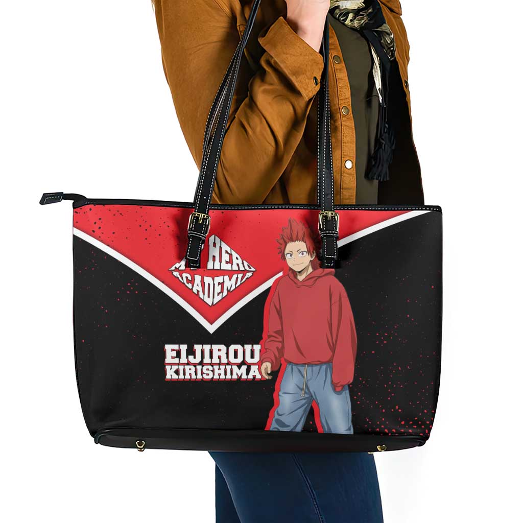 Eijirou Kirishima My Hero Academia Leather Tote Bag Bold Comic-Inspired Anime Style