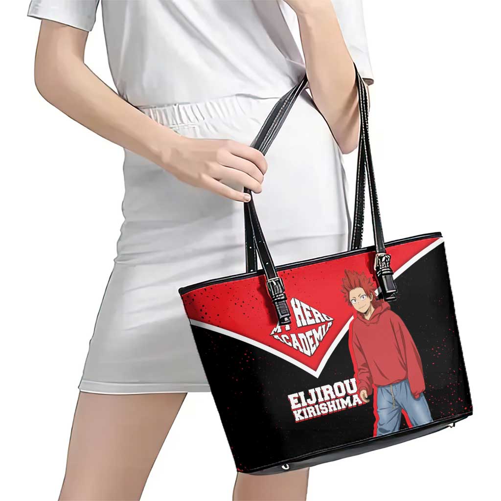 Eijirou Kirishima My Hero Academia Leather Tote Bag Bold Comic-Inspired Anime Style