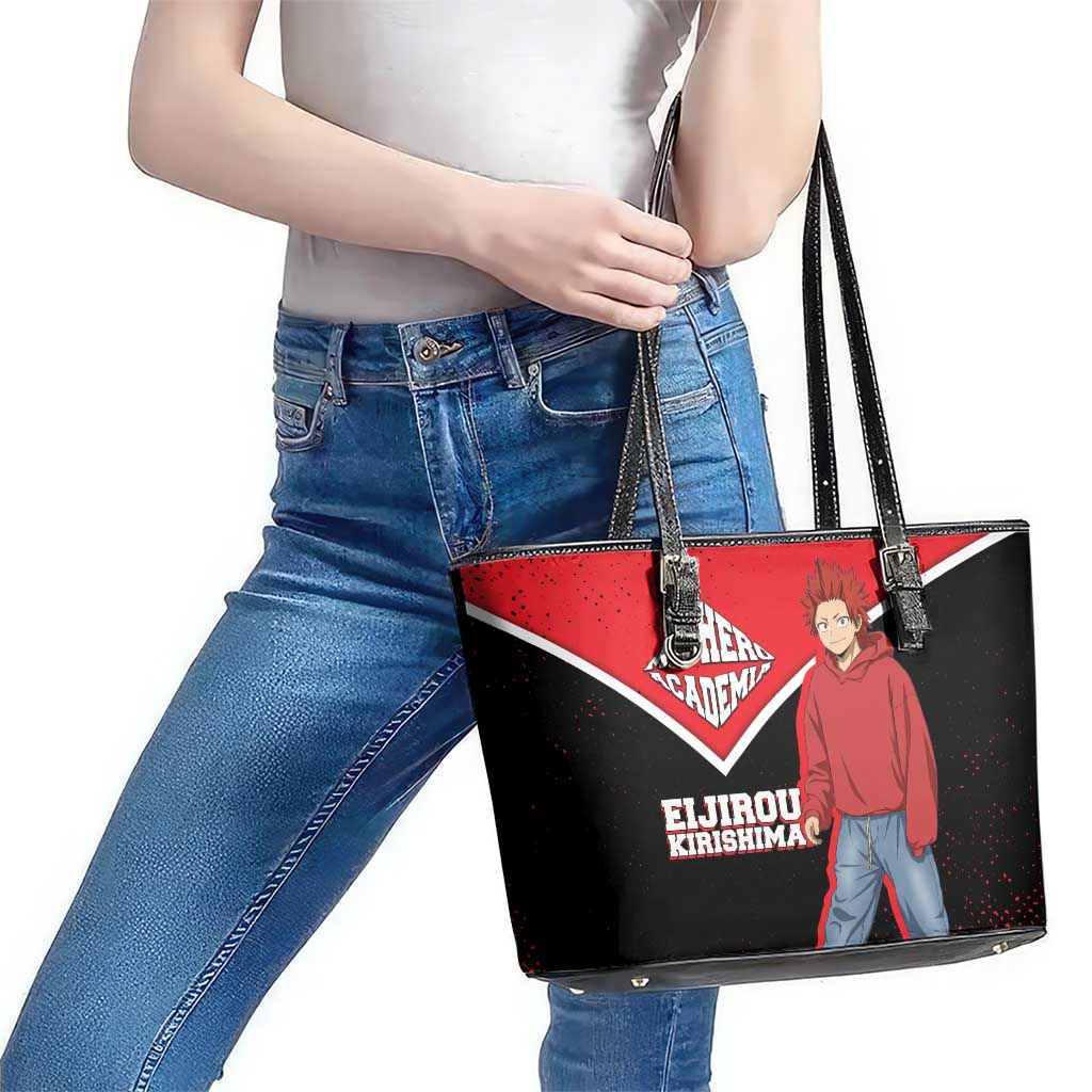 Eijirou Kirishima My Hero Academia Leather Tote Bag Bold Comic-Inspired Anime Style