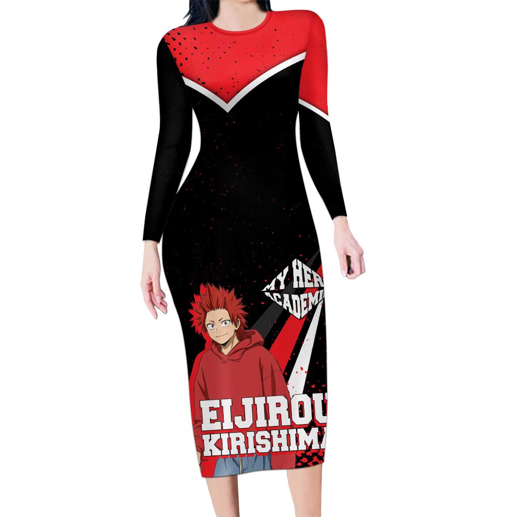 Eijirou Kirishima My Hero Academia Long Sleeve Bodycon Dress Bold Comic-Inspired Anime Style