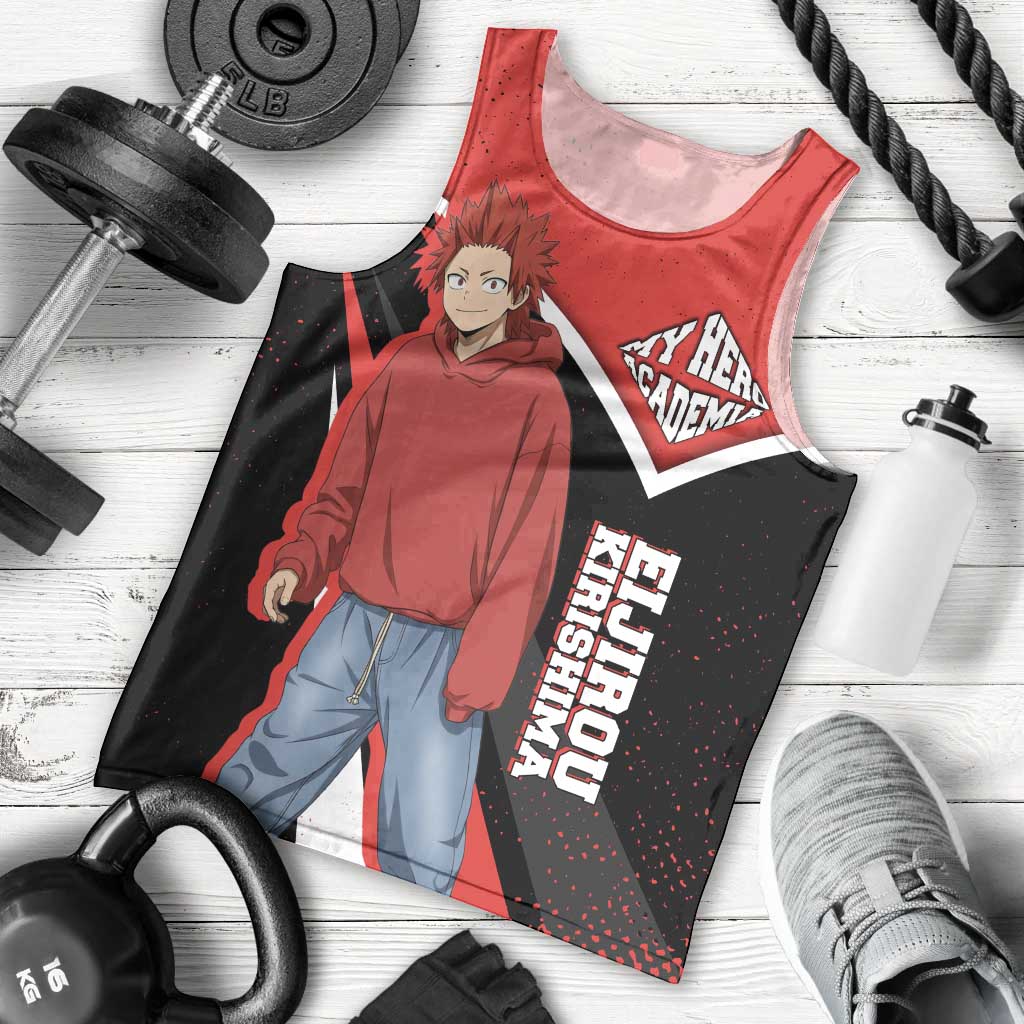 Eijirou Kirishima My Hero Academia Men Tank Top Bold Comic-Inspired Anime Style