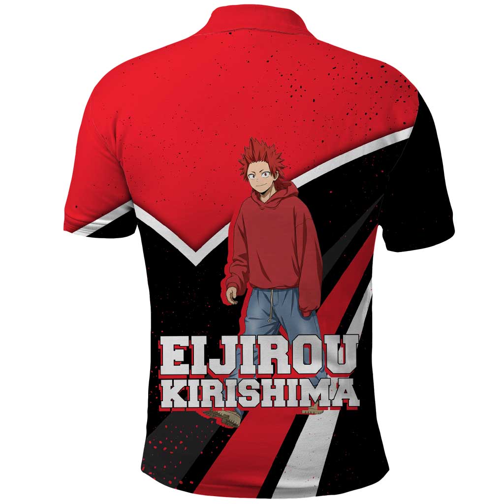 Eijirou Kirishima My Hero Academia Polo Shirt Bold Comic-Inspired Anime Style