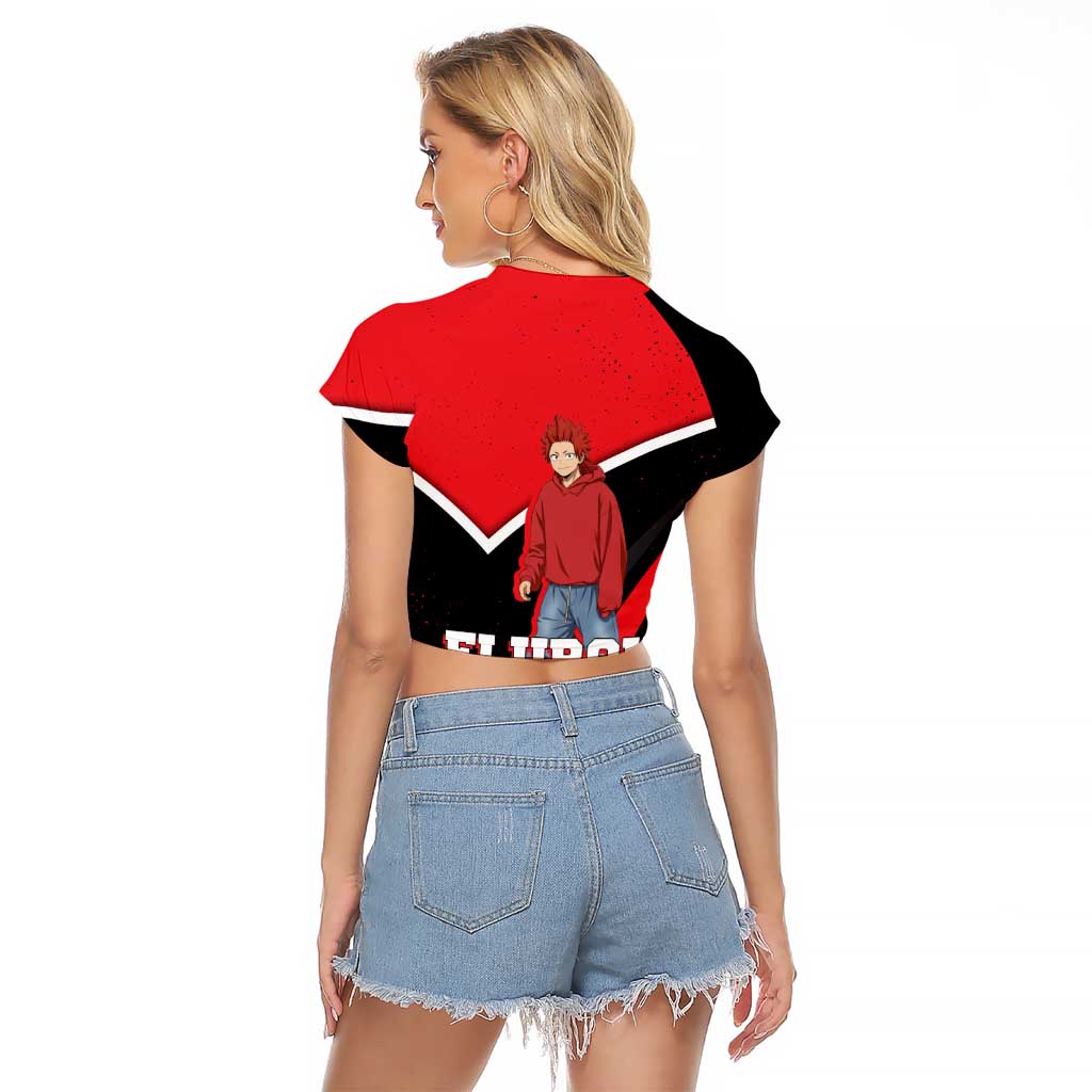 Eijirou Kirishima My Hero Academia Raglan Cropped T Shirt Bold Comic-Inspired Anime Style