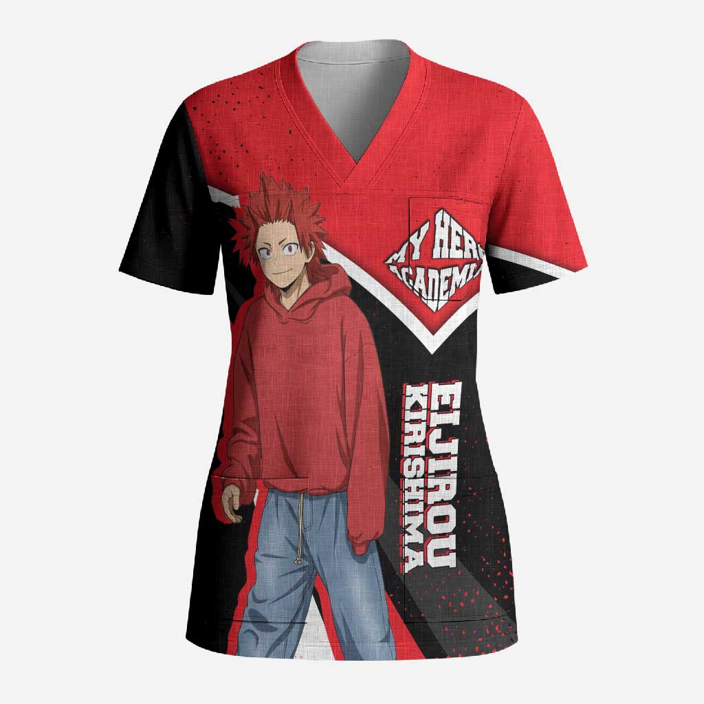Eijirou Kirishima My Hero Academia Scrub Top Bold Comic-Inspired Anime Style