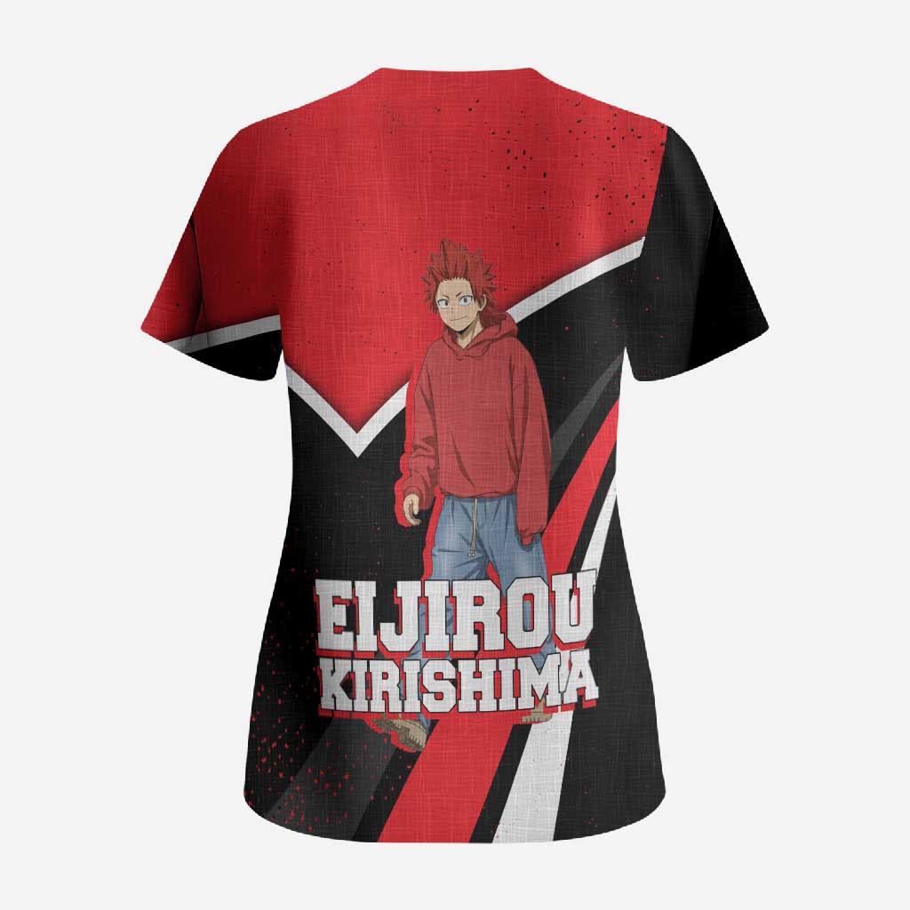 Eijirou Kirishima My Hero Academia Scrub Top Bold Comic-Inspired Anime Style