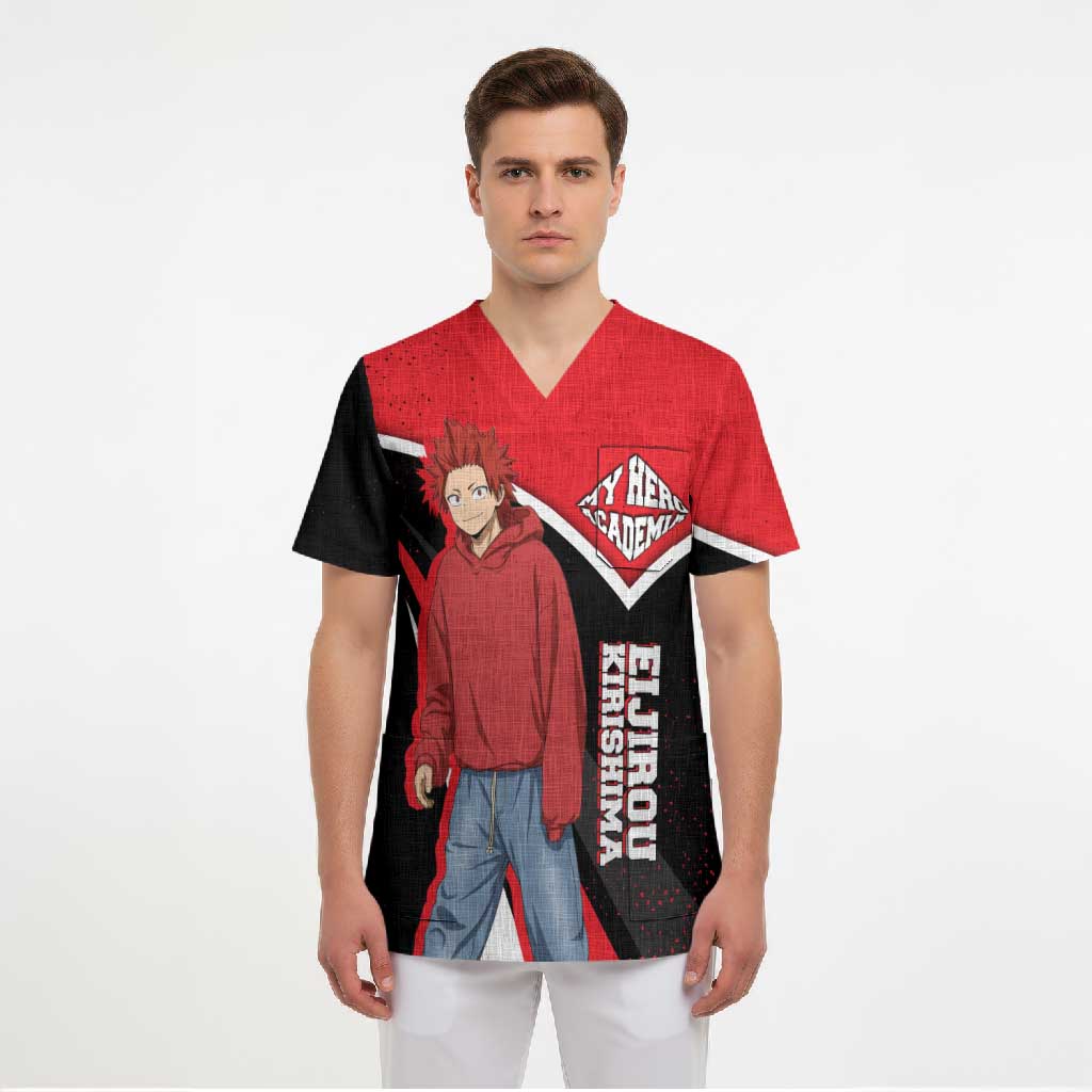 Eijirou Kirishima My Hero Academia Scrub Top Bold Comic-Inspired Anime Style