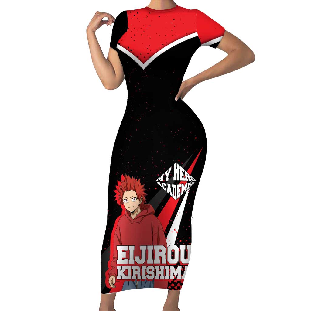 Eijirou Kirishima My Hero Academia Short Sleeve Bodycon Dress Bold Comic-Inspired Anime Style