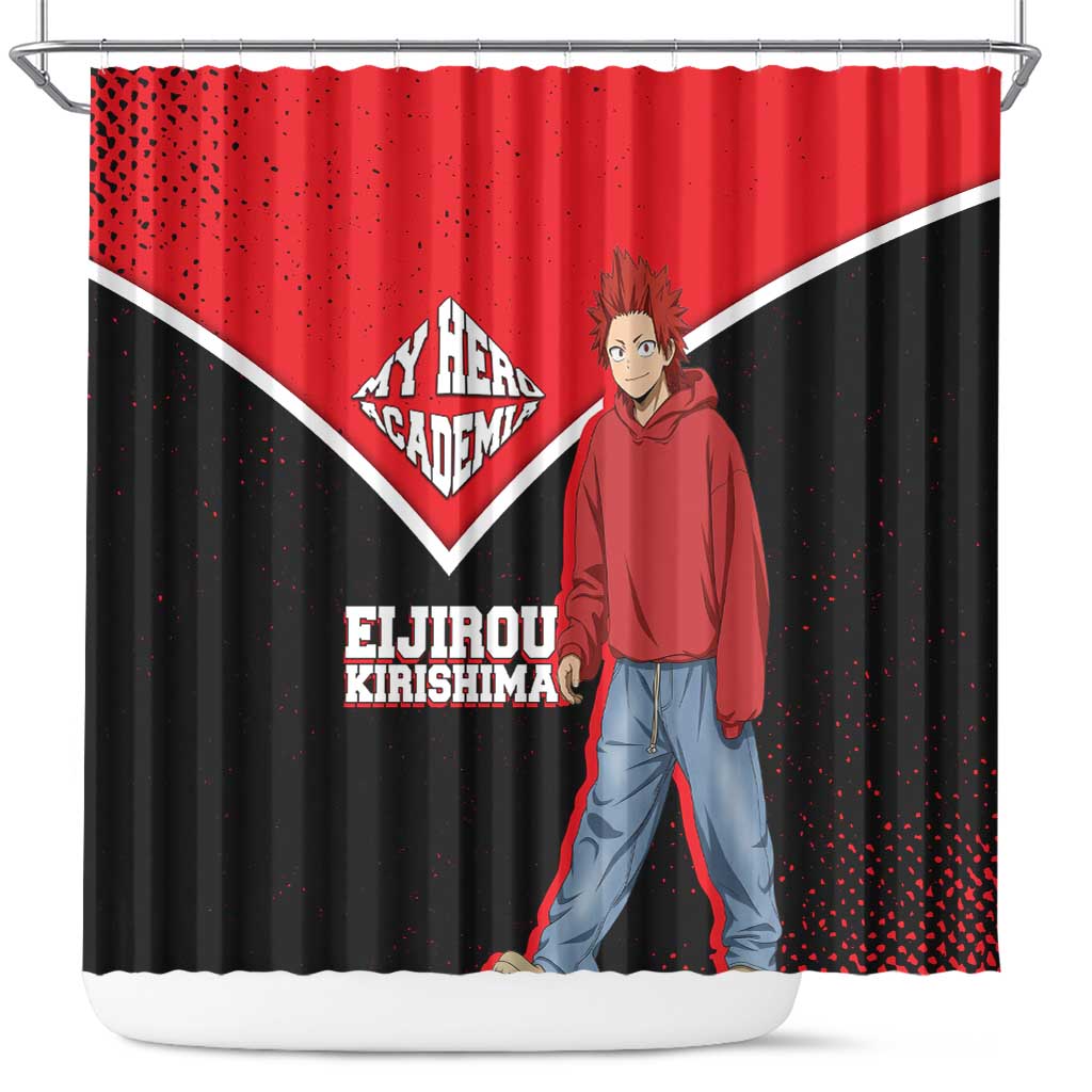 Eijirou Kirishima My Hero Academia Shower Curtain Bold Comic-Inspired Anime Style