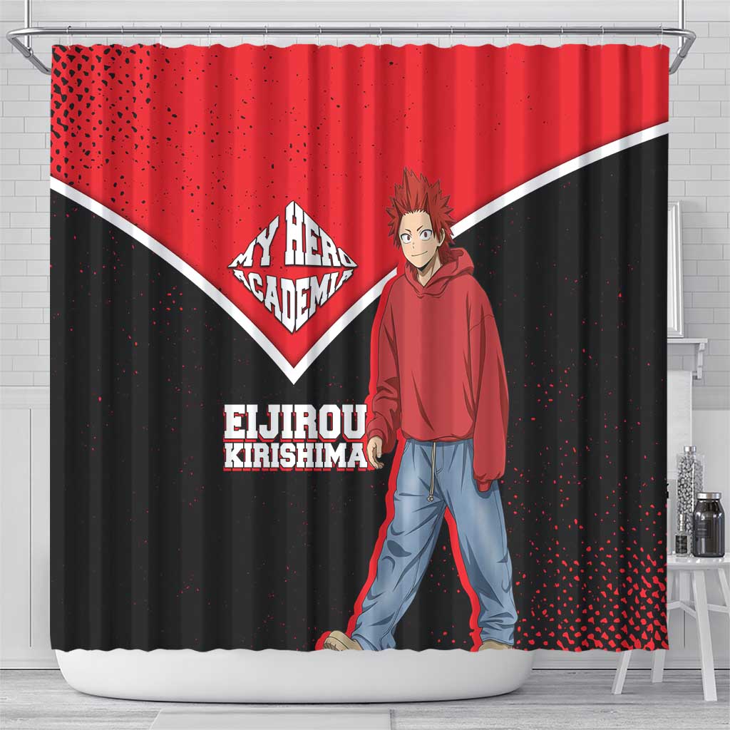Eijirou Kirishima My Hero Academia Shower Curtain Bold Comic-Inspired Anime Style