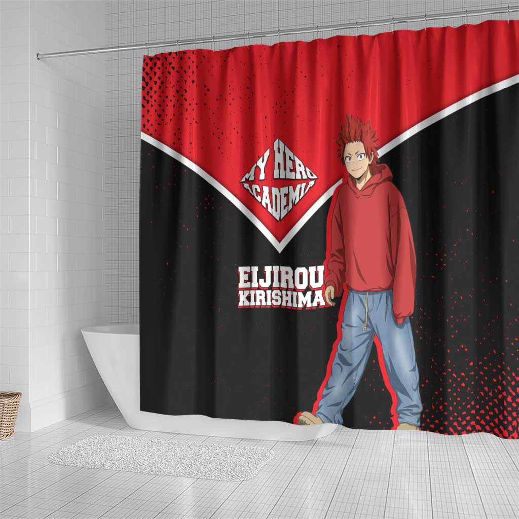 Eijirou Kirishima My Hero Academia Shower Curtain Bold Comic-Inspired Anime Style