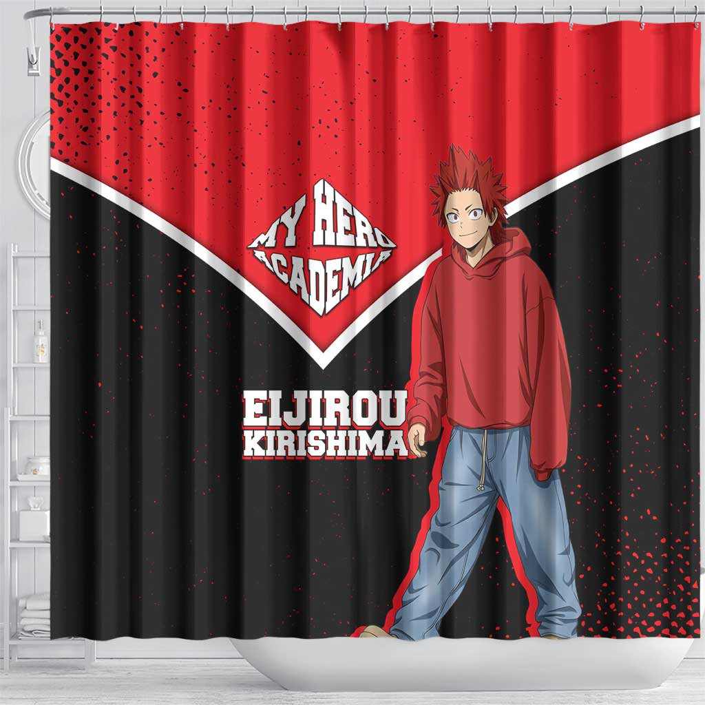 Eijirou Kirishima My Hero Academia Shower Curtain Bold Comic-Inspired Anime Style