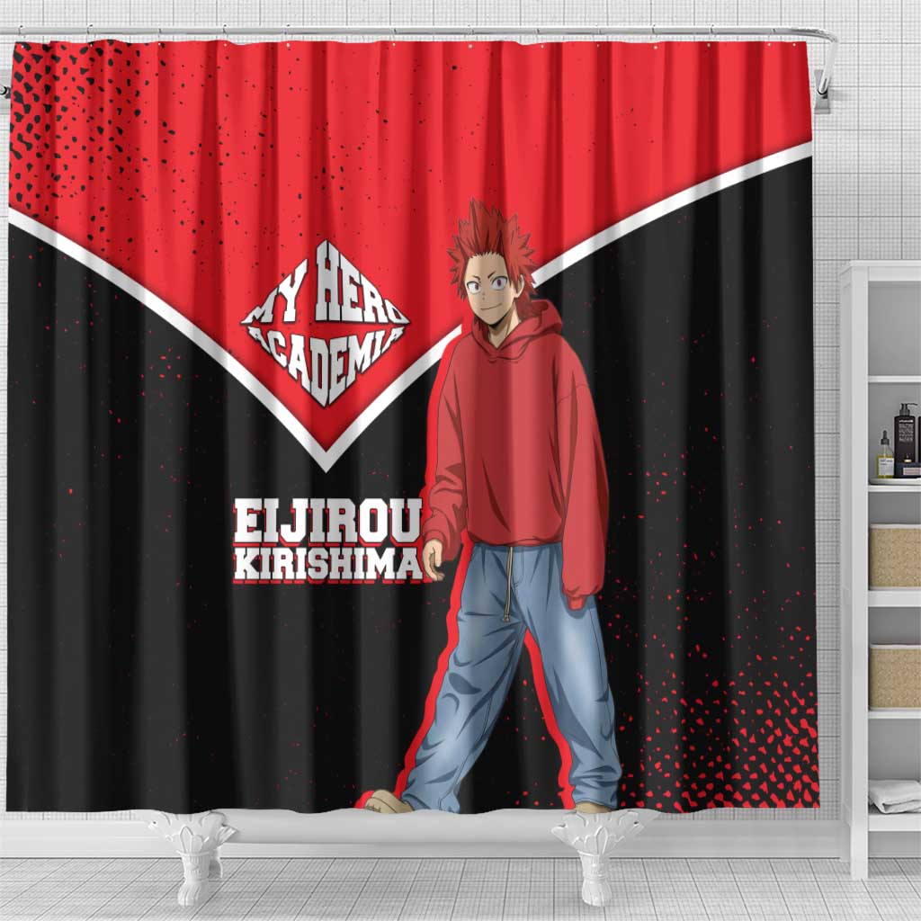 Eijirou Kirishima My Hero Academia Shower Curtain Bold Comic-Inspired Anime Style