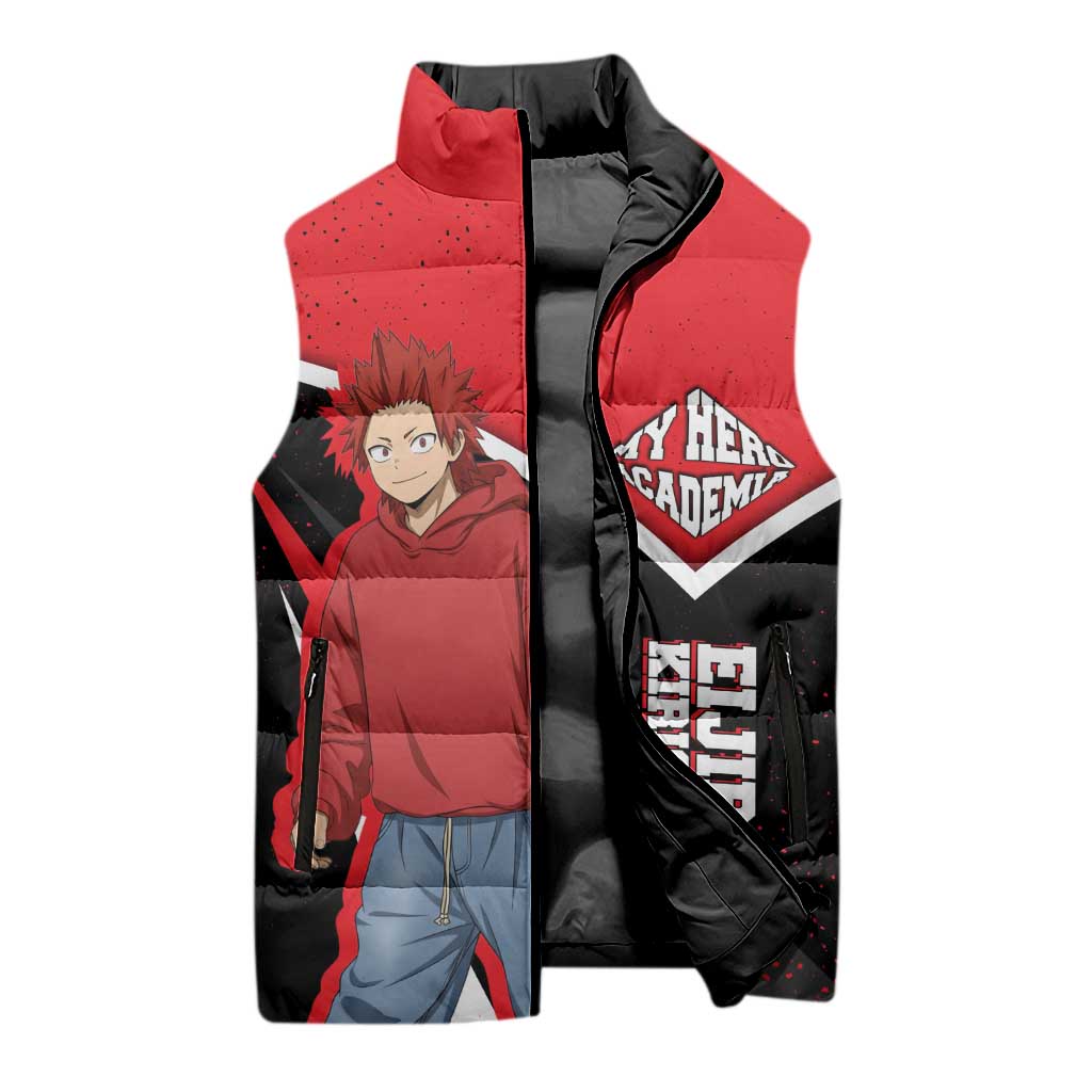 Eijirou Kirishima My Hero Academia Sleeveless Puffer Jacket Bold Comic-Inspired Anime Style