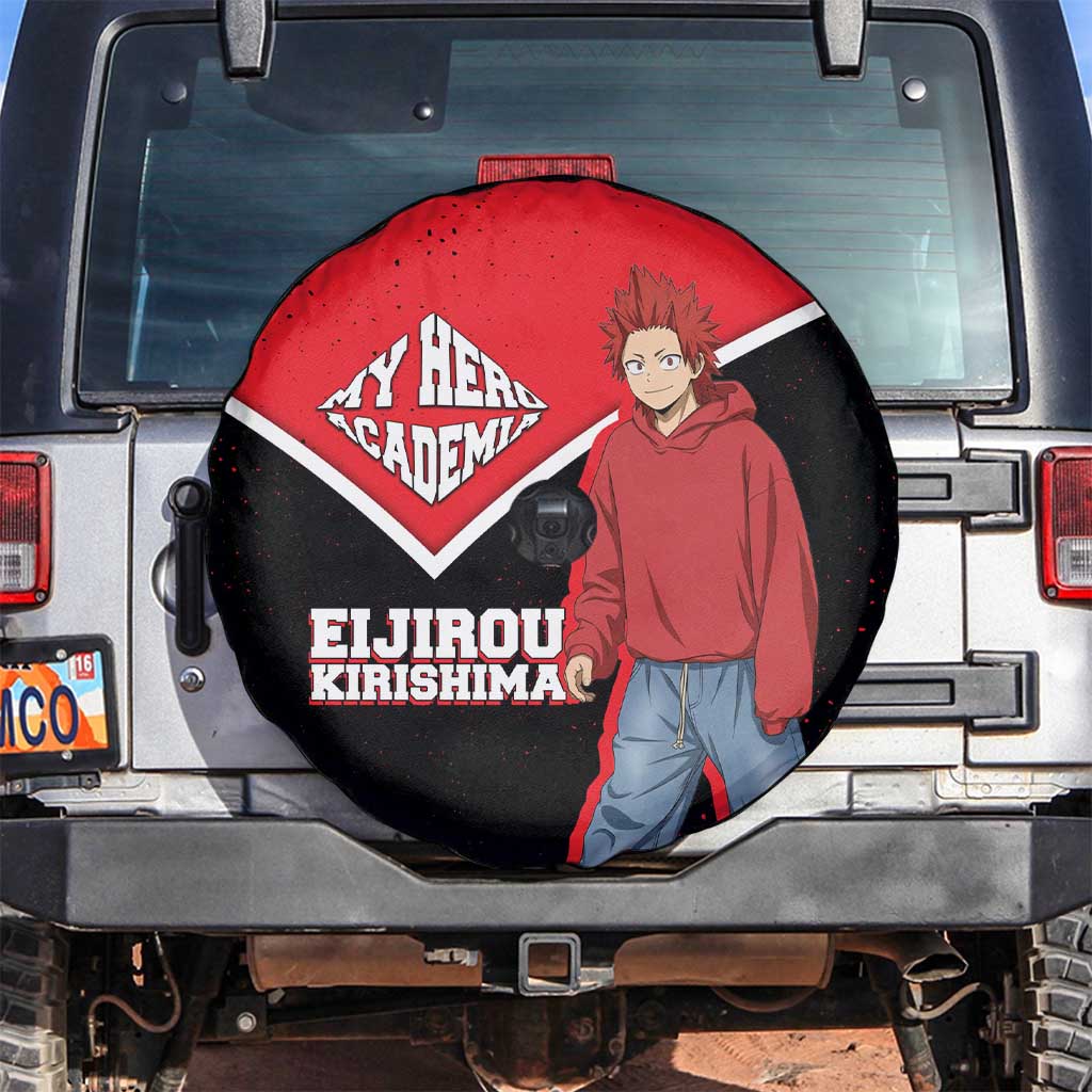 Eijirou Kirishima My Hero Academia Spare Tire Cover Bold Comic-Inspired Anime Style