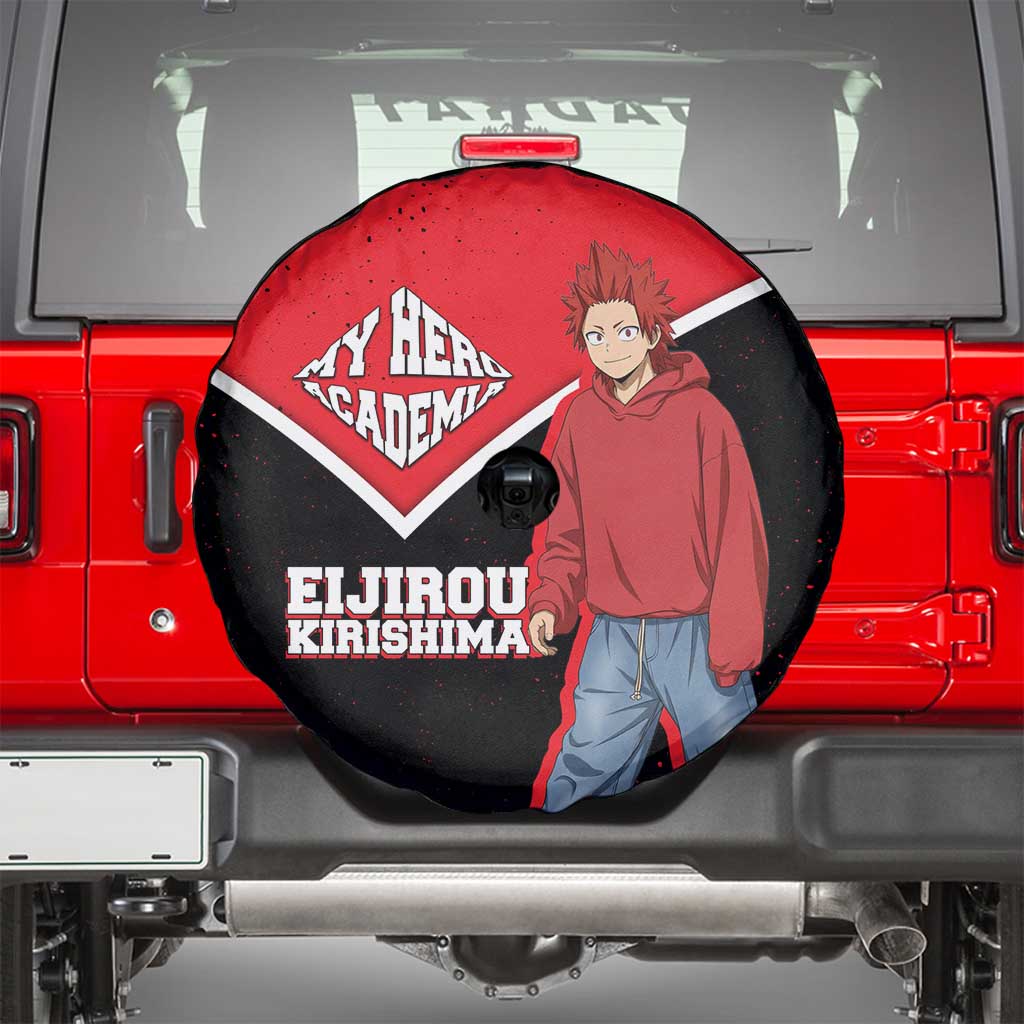 Eijirou Kirishima My Hero Academia Spare Tire Cover Bold Comic-Inspired Anime Style