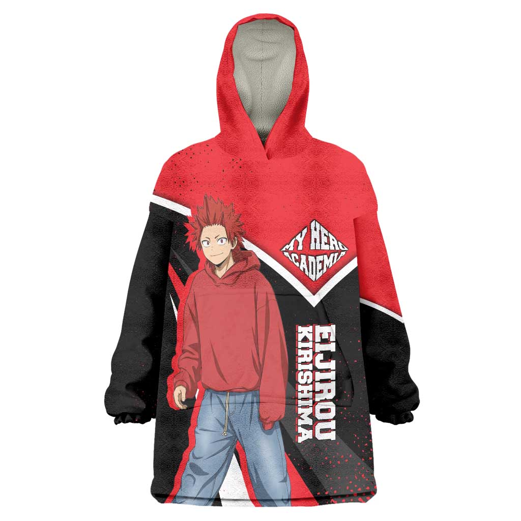 Eijirou Kirishima My Hero Academia Wearable Blanket Hoodie Bold Comic-Inspired Anime Style
