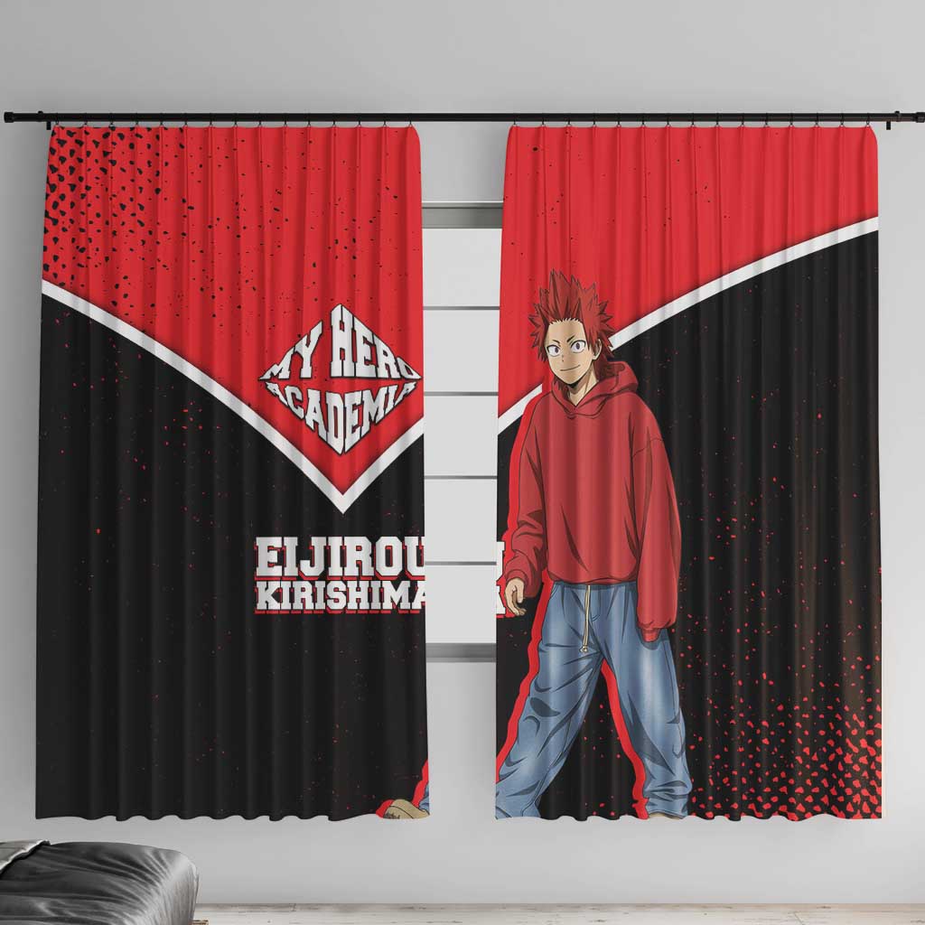 Eijirou Kirishima My Hero Academia Window Curtain Bold Comic-Inspired Anime Style