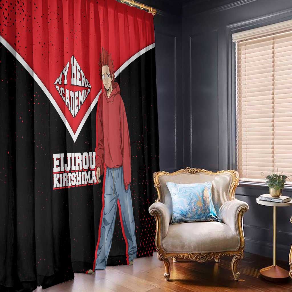 Eijirou Kirishima My Hero Academia Window Curtain Bold Comic-Inspired Anime Style