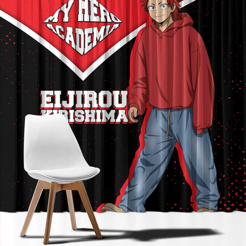 Eijirou Kirishima My Hero Academia Window Curtain Bold Comic-Inspired Anime Style