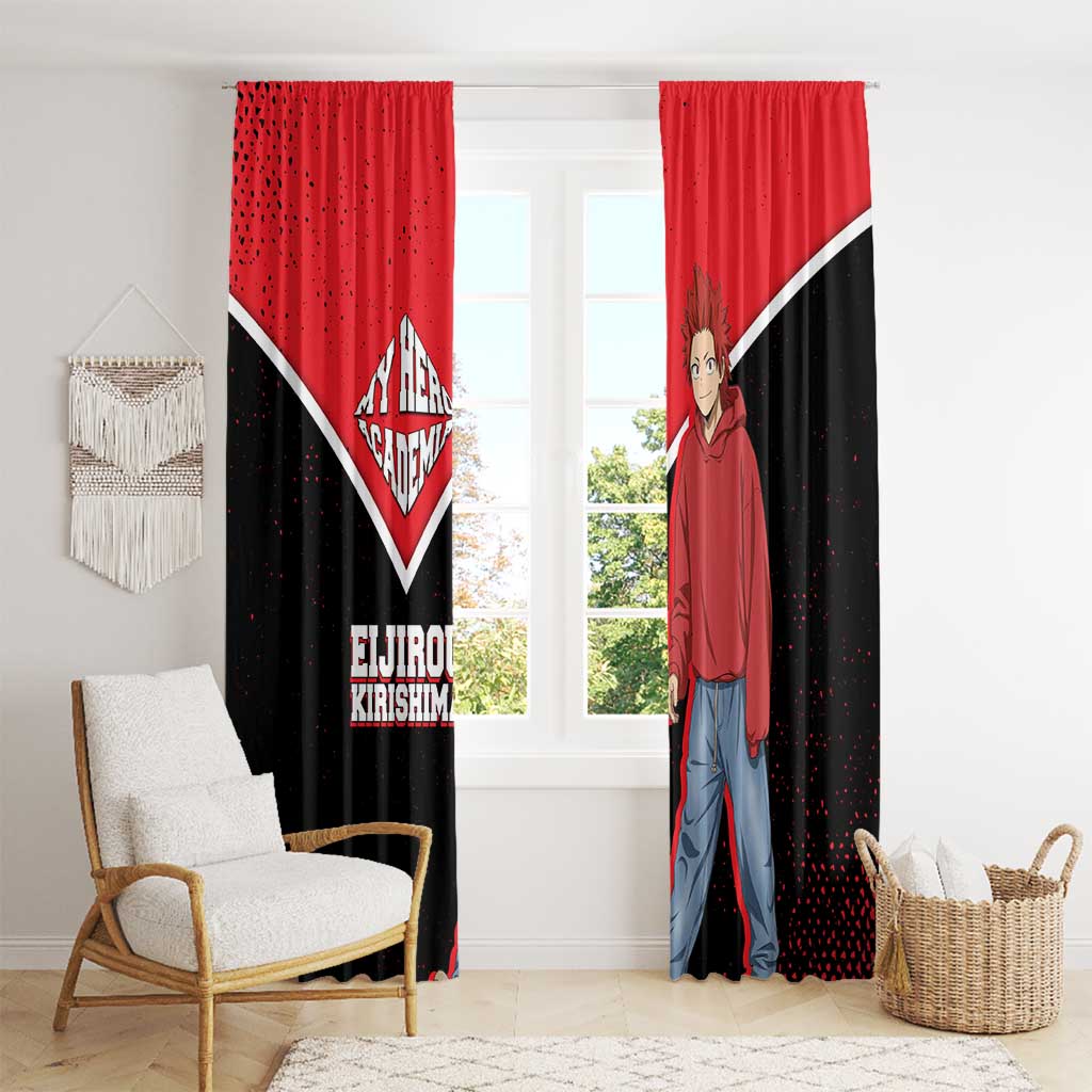 Eijirou Kirishima My Hero Academia Window Curtain Bold Comic-Inspired Anime Style