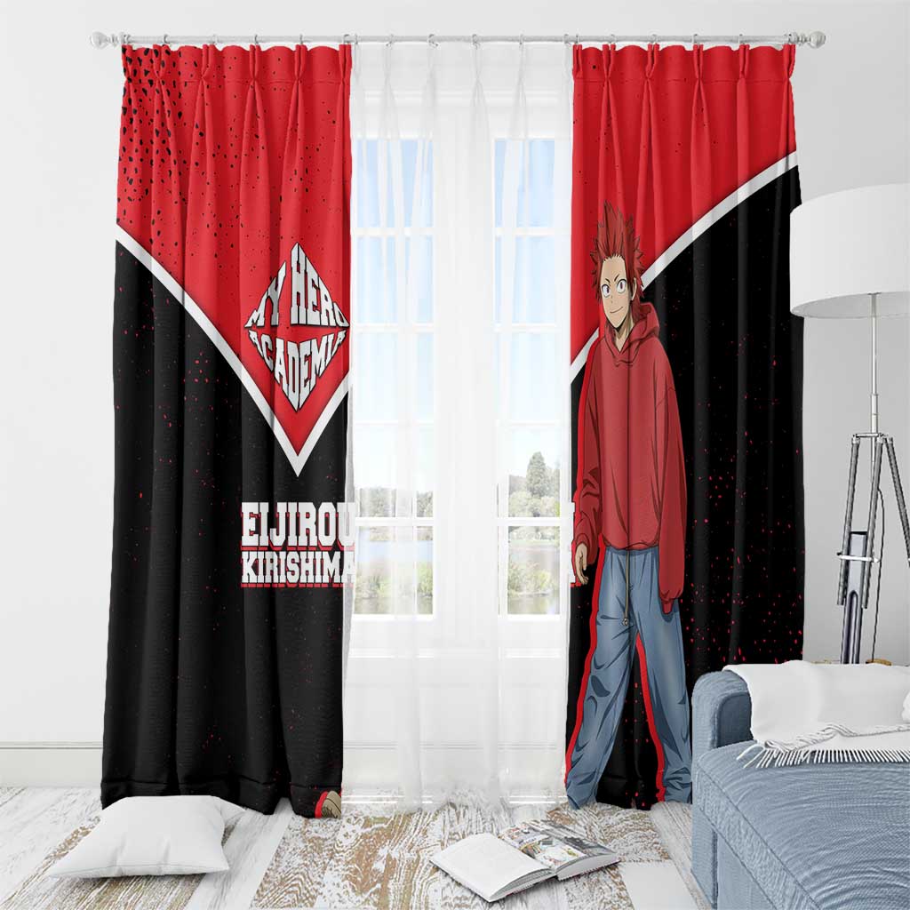 Eijirou Kirishima My Hero Academia Window Curtain Bold Comic-Inspired Anime Style