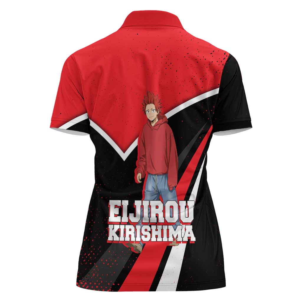 Eijirou Kirishima My Hero Academia Women Polo Shirt Bold Comic-Inspired Anime Style