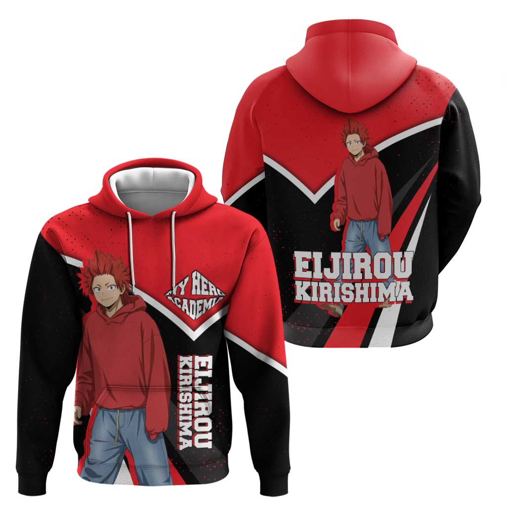 Eijirou Kirishima My Hero Academia Zip Hoodie Bold Comic-Inspired Anime Style