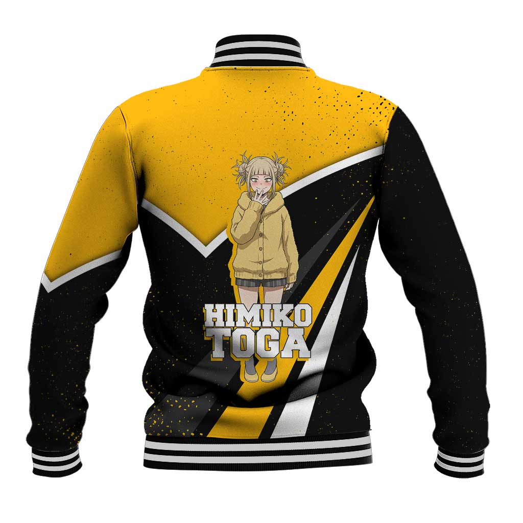 Himiko Toga My Hero Academia Baseball Jacket Anime Grunge Splatter Graphic Style