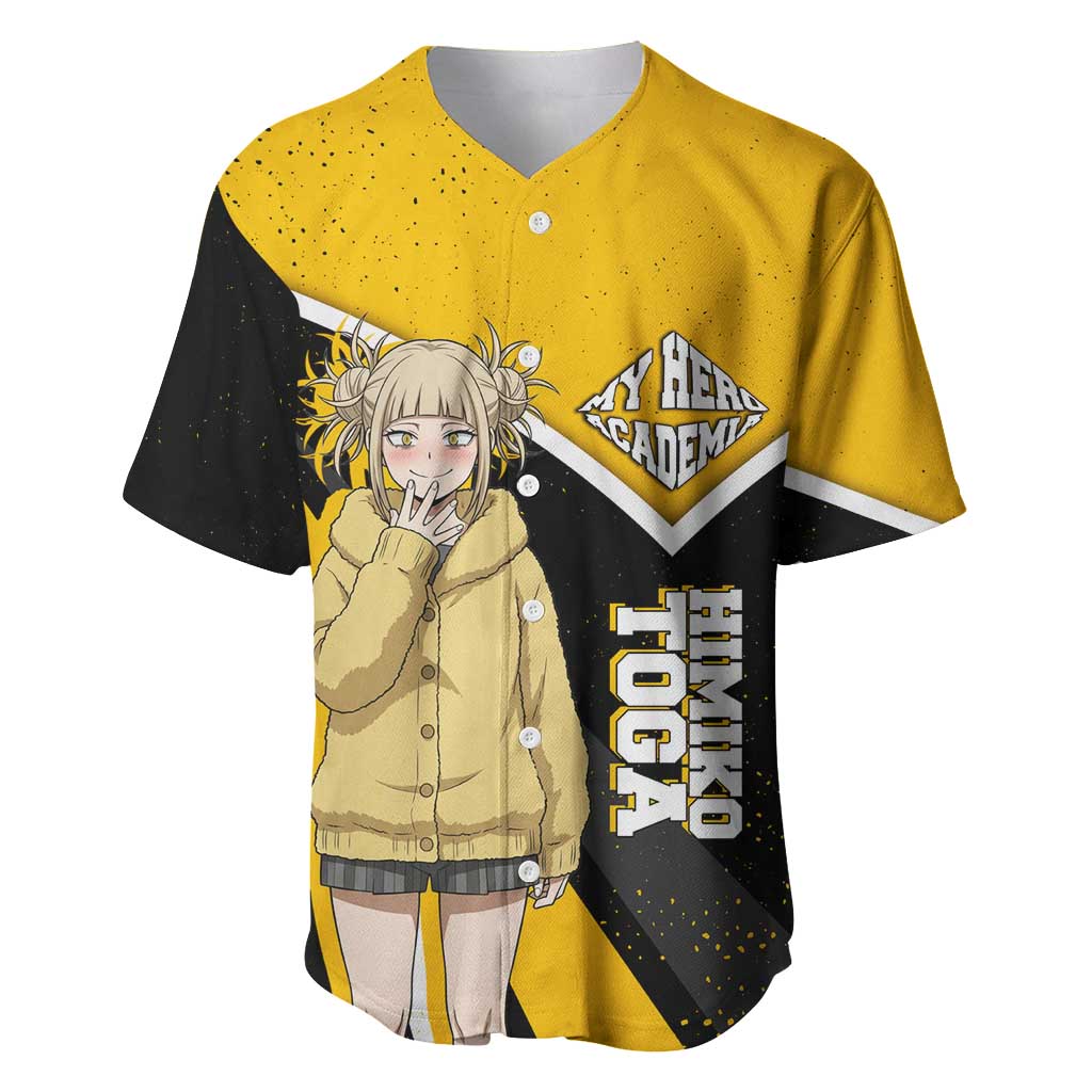 Himiko Toga My Hero Academia Baseball Jersey Anime Grunge Splatter Graphic Style