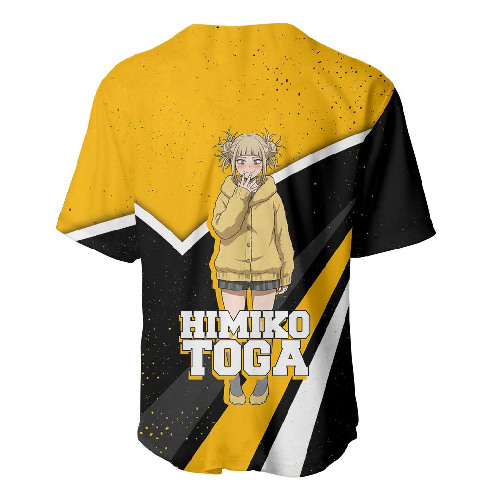 Himiko Toga My Hero Academia Baseball Jersey Anime Grunge Splatter Graphic Style