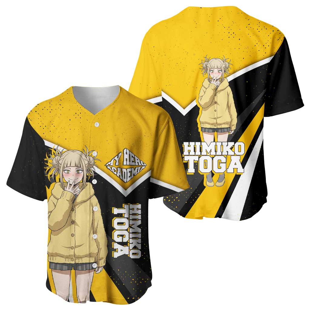 Himiko Toga My Hero Academia Baseball Jersey Anime Grunge Splatter Graphic Style