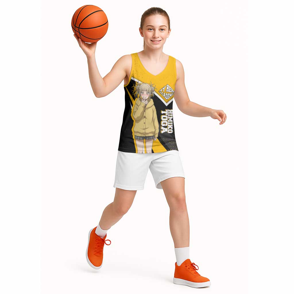 Himiko Toga My Hero Academia Basketball Jersey Anime Grunge Splatter Graphic Style
