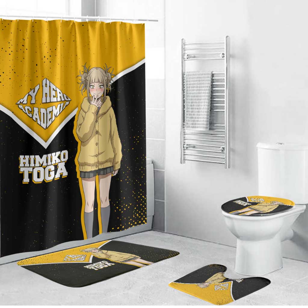 Himiko Toga My Hero Academia Bathroom Set Anime Grunge Splatter Graphic Style
