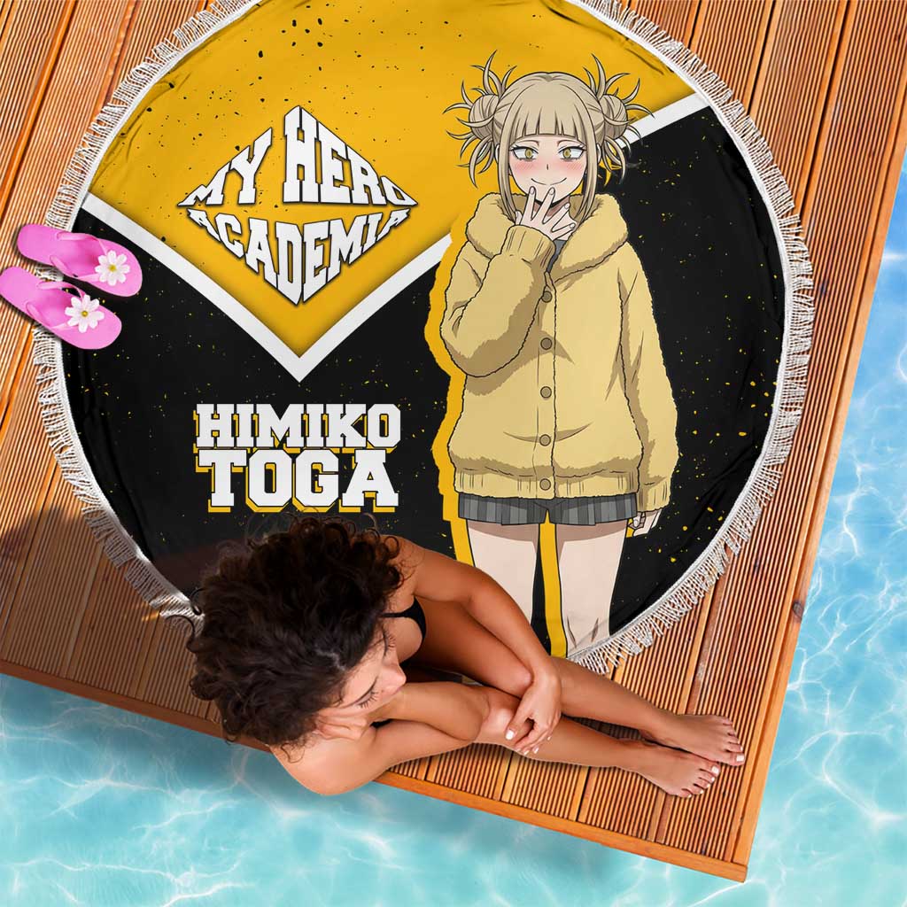 Himiko Toga My Hero Academia Beach Blanket Anime Grunge Splatter Graphic Style